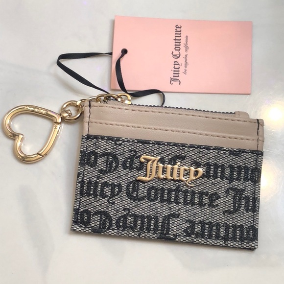 Juicy Couture Black Beige Sandstone Spring Fling ID Card Case NWT - Picture 14 of 16